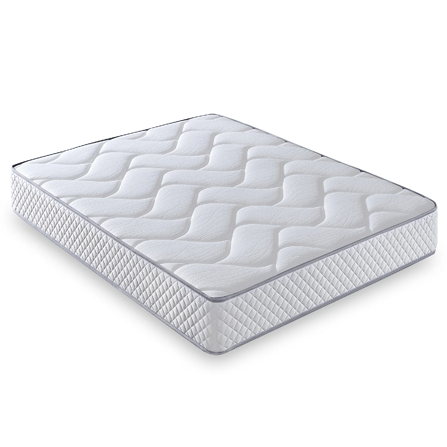 Colchón viscoelástico LuxiaBed MemoryVex, confort + firmeza media + adaptabilidad, higiénico y transpirable, gris, modelo Genius, alturas 26, 30 y 26 cm con muelles