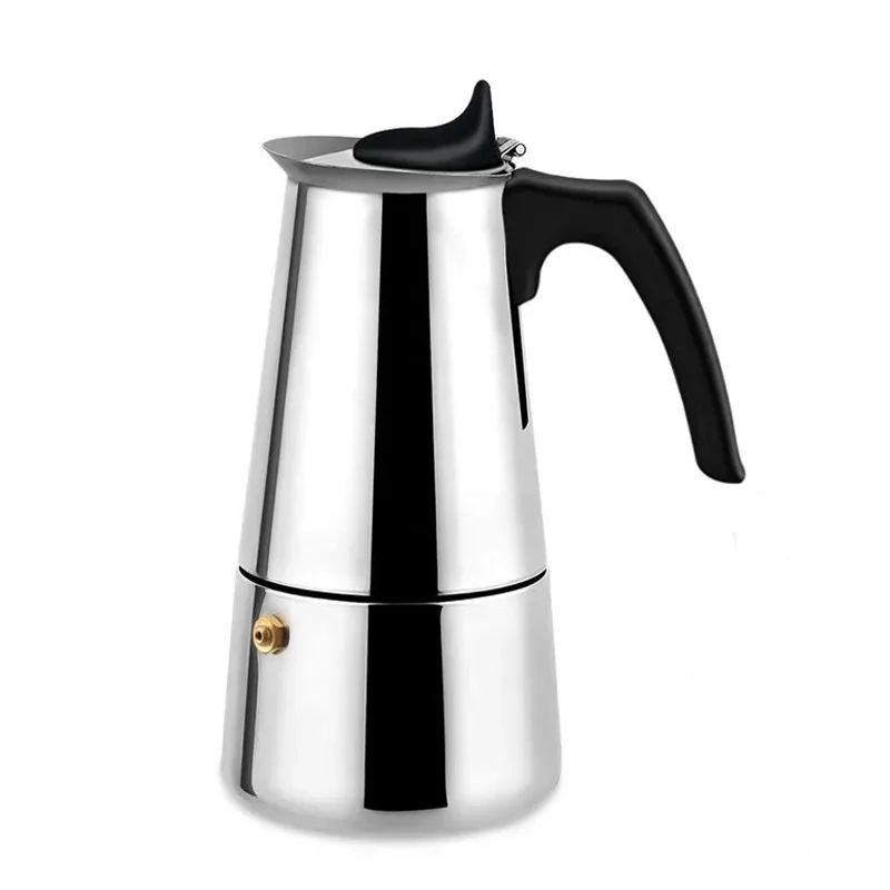 Cafetera  Expreso, de 6 y 4 tazas , Cafetera italiana moca, manual para las placas de cocina- inducción ,eléctricas y de gas , Cafetera italiana de acero inoxidable , para uso doméstico, oficina,