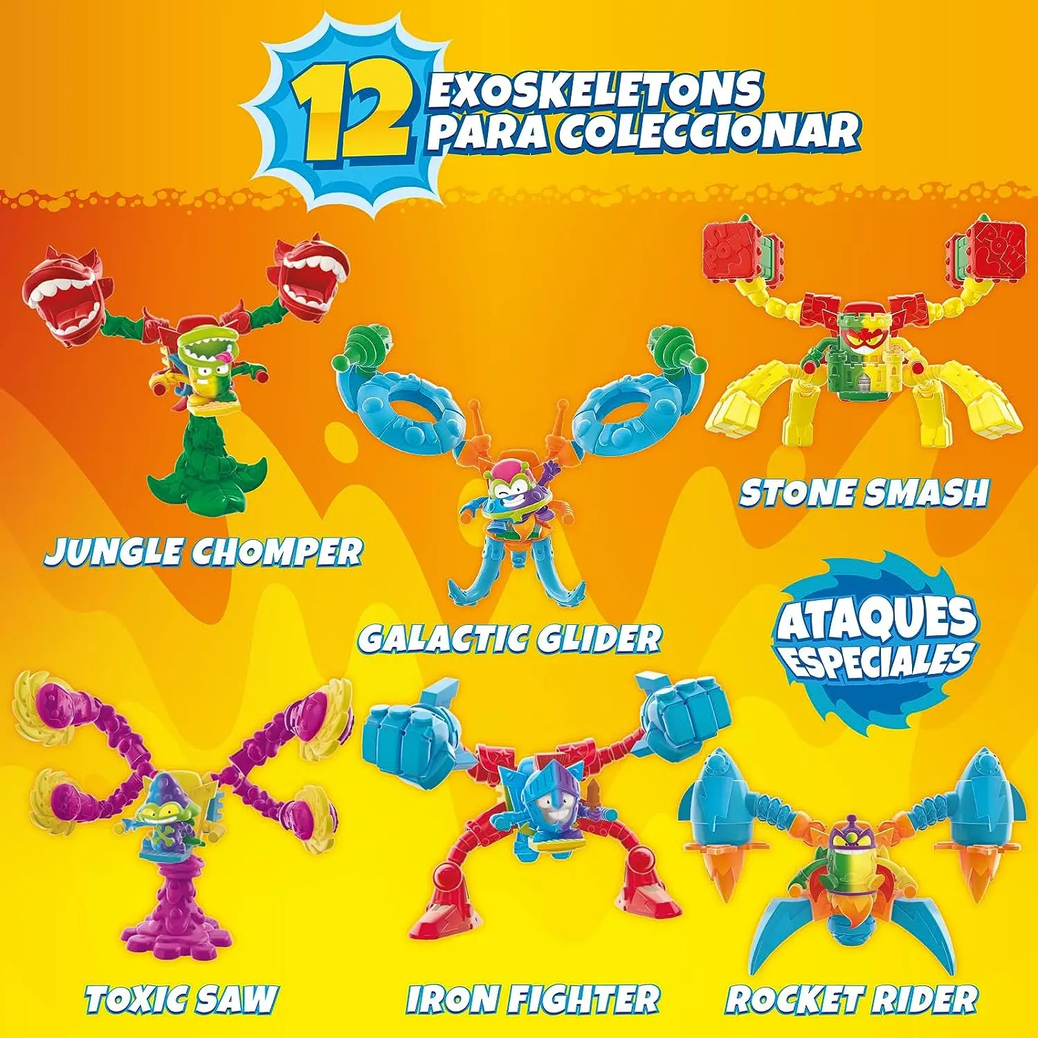 SUPERTHINGS series Mutant Battle-contains 6 Exoskeletons of the series Mutant Battle. Each box contains 1 Exoskeleton + 1 SuperThing + 1 Checklist. Compatible with SuperThings and Kids