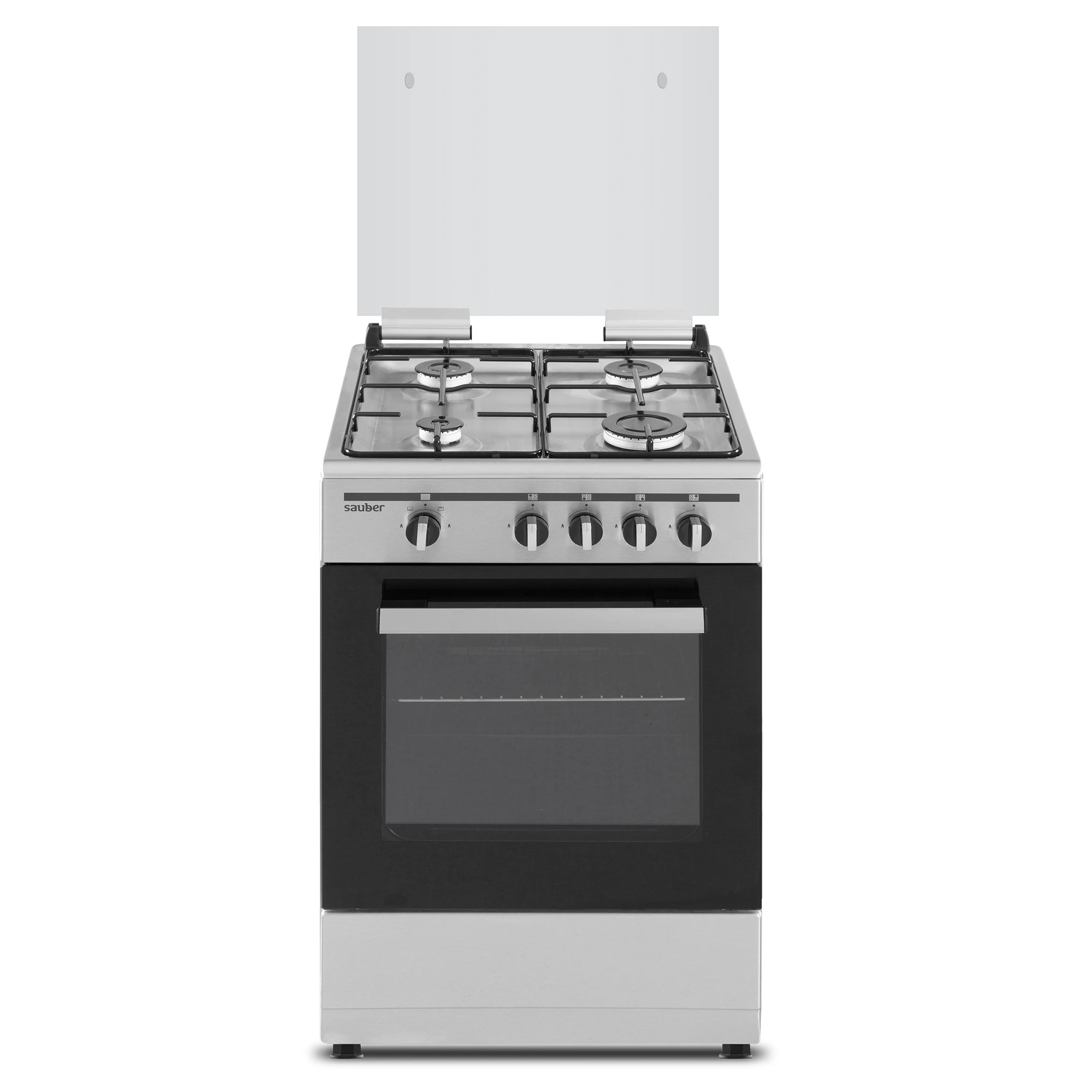 Sauber Cocina Sci41gb 4Gas, Gas Butano, Inox 50X55 Blanco/Negro , Leroy Merlin - Imagen 3