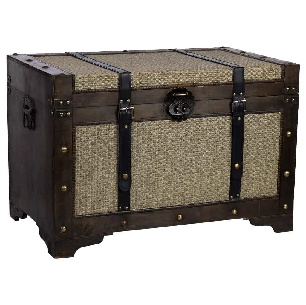 Wonderlust Deco - Baúl de madera plateado 75x74x51 Plateado 75x74x51