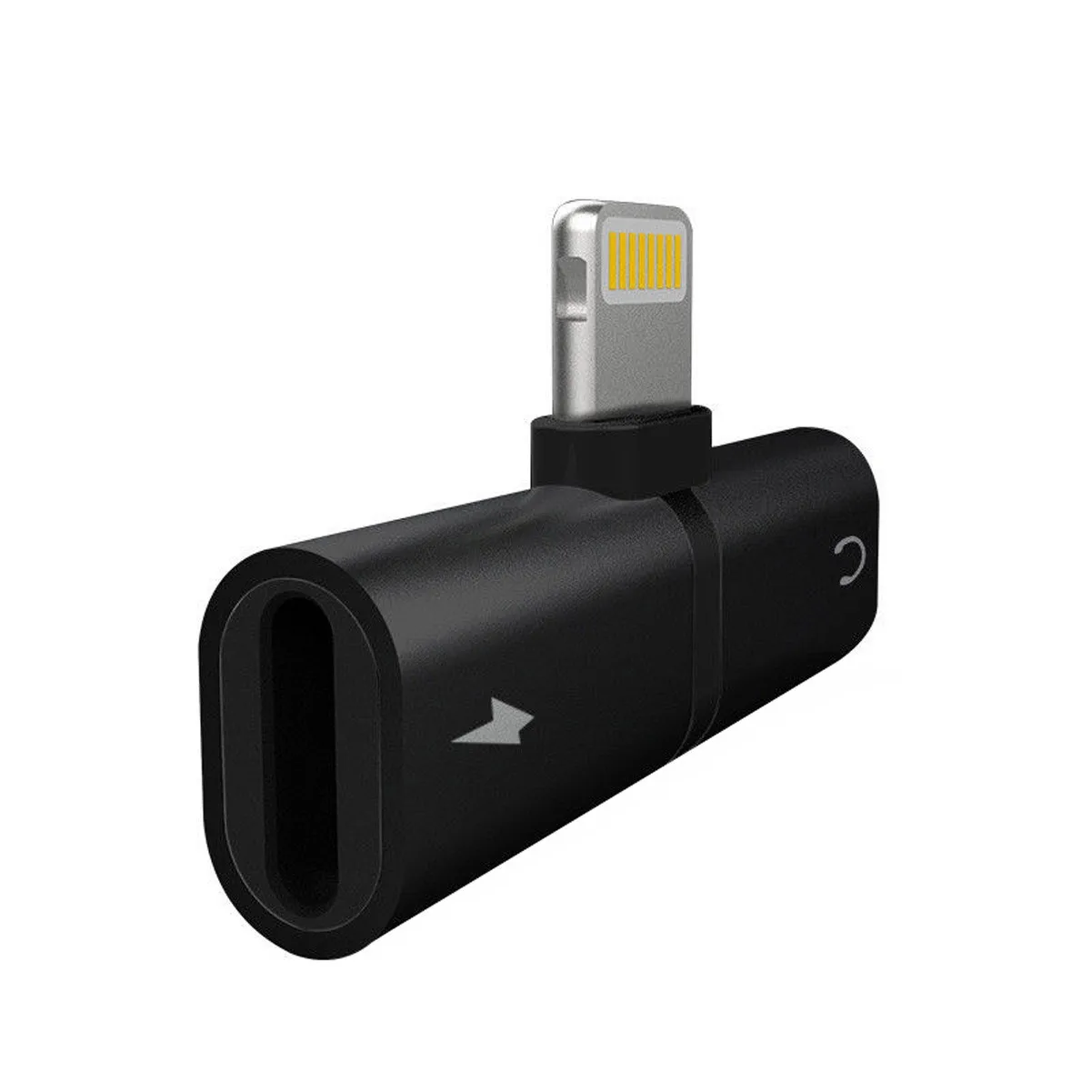 Myway splitter charging and music lightning Black