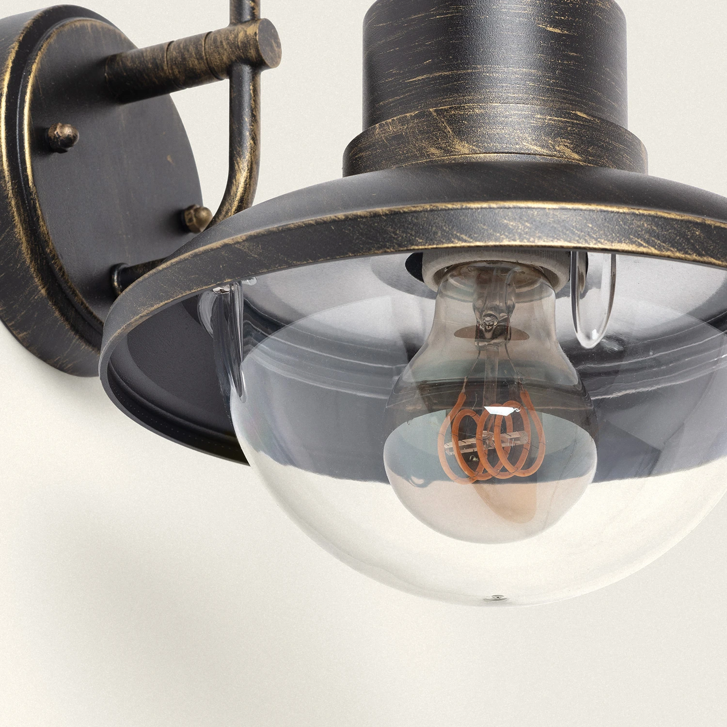 Ledkia Lámpara de Pared Exterior de Metal Zolara Latón