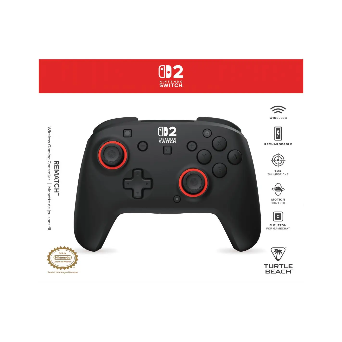 Rematch Wireless Controller Black - Switch 2 Version