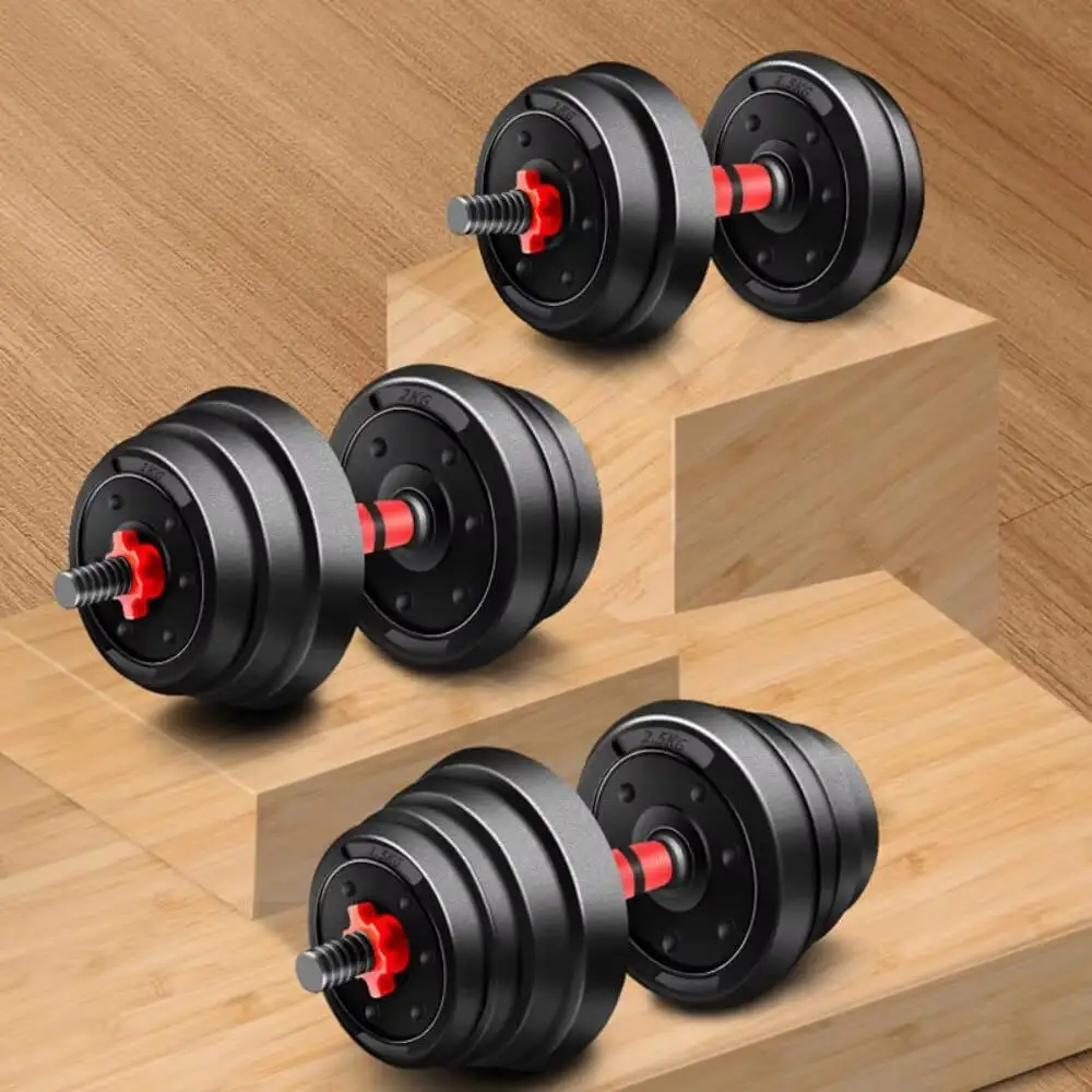 3 in 1 multifunctional adjustable dumbbell set, adjustable with optional handle, straight bar, for push-ups, 40 kg, 50kg, home gym weights for men