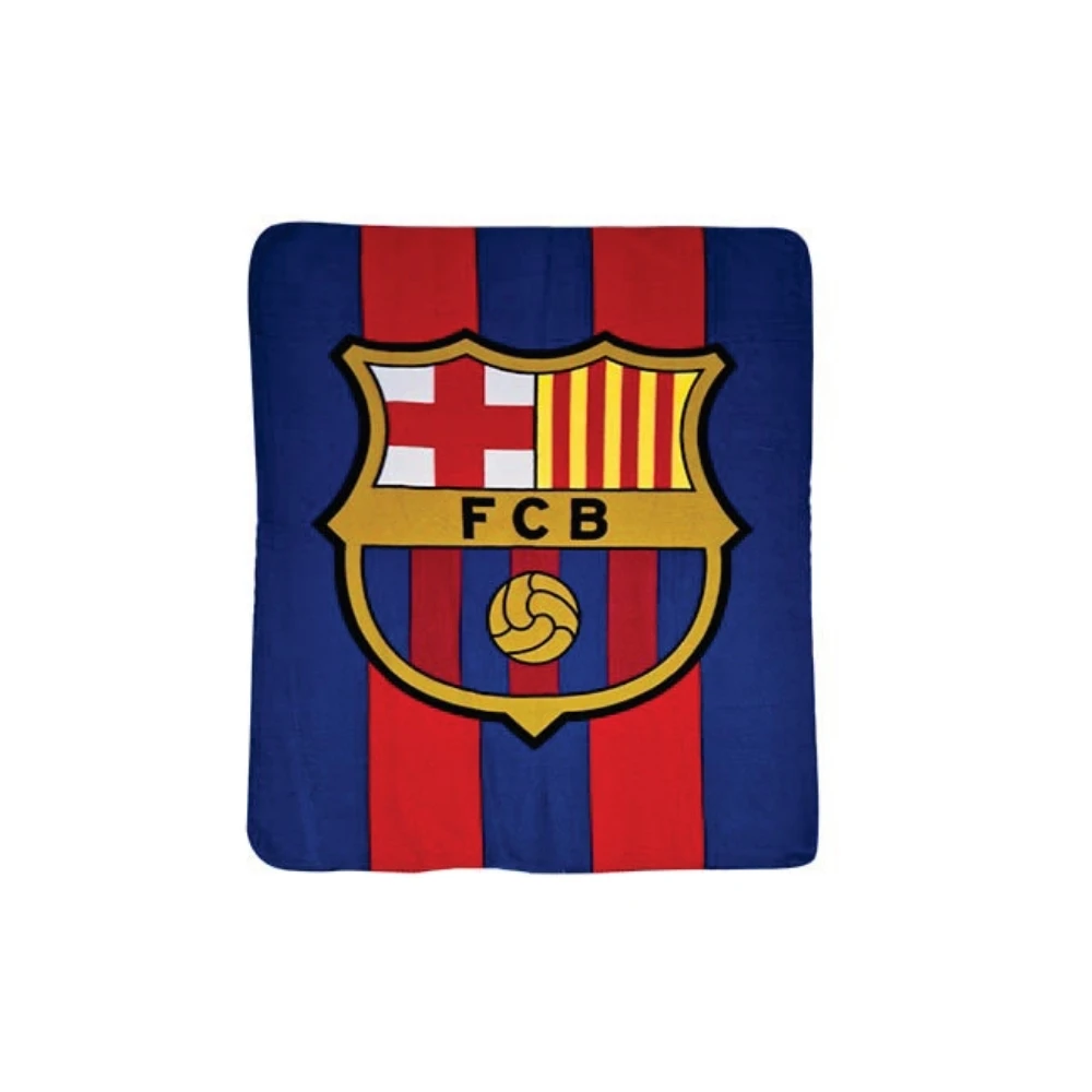 Mozuru blaugrana fleece blanket with the barcelona football club shield – 120 x 150 cm |   Soft and warm polyester fabric |
