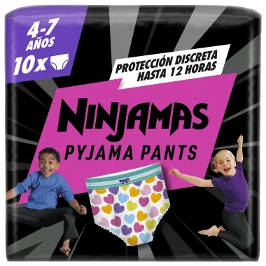 NINJAMAS Pyjama Pants for girl heart. Dodot