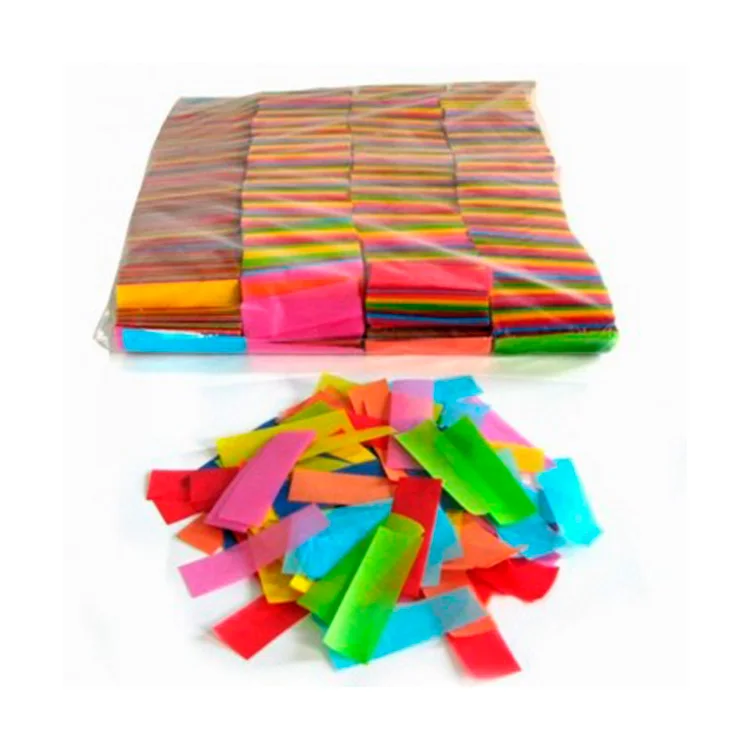 1 kg of Rectangular Confetti Premium Biodegradable Paper Luminous Fluorescent 1 kg Biodegradable Confetti Bags for Events Rectangular Confetti for Parties Non-Pollution 8 Colors