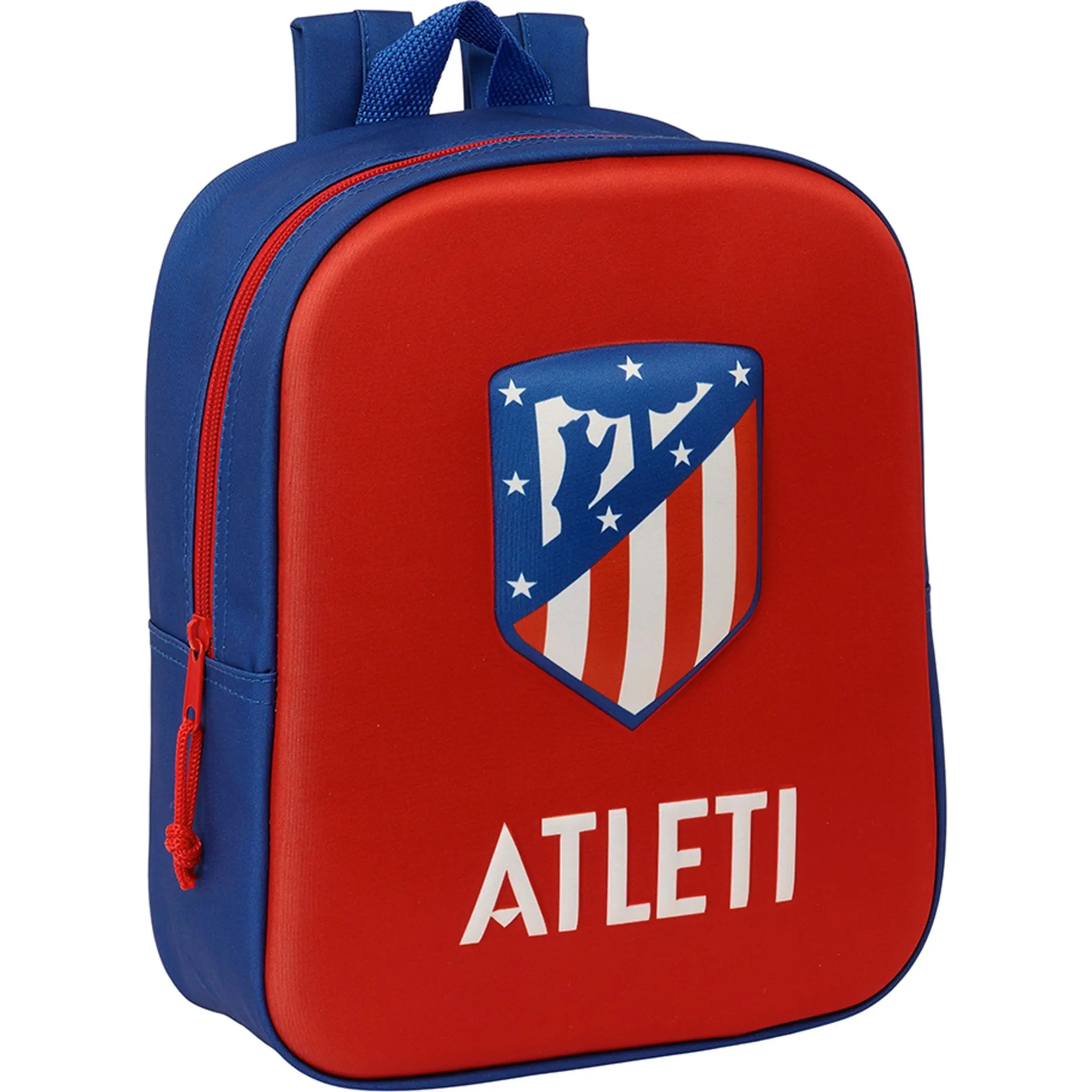 Safta - Mochila Guardería Atlético de Madrid 27x22cm Diseño Exclusivo y Licencia Oficial - Mochila Atlético de Madrid Ideal para Preescolar y Guardería Resistente y Cómoda