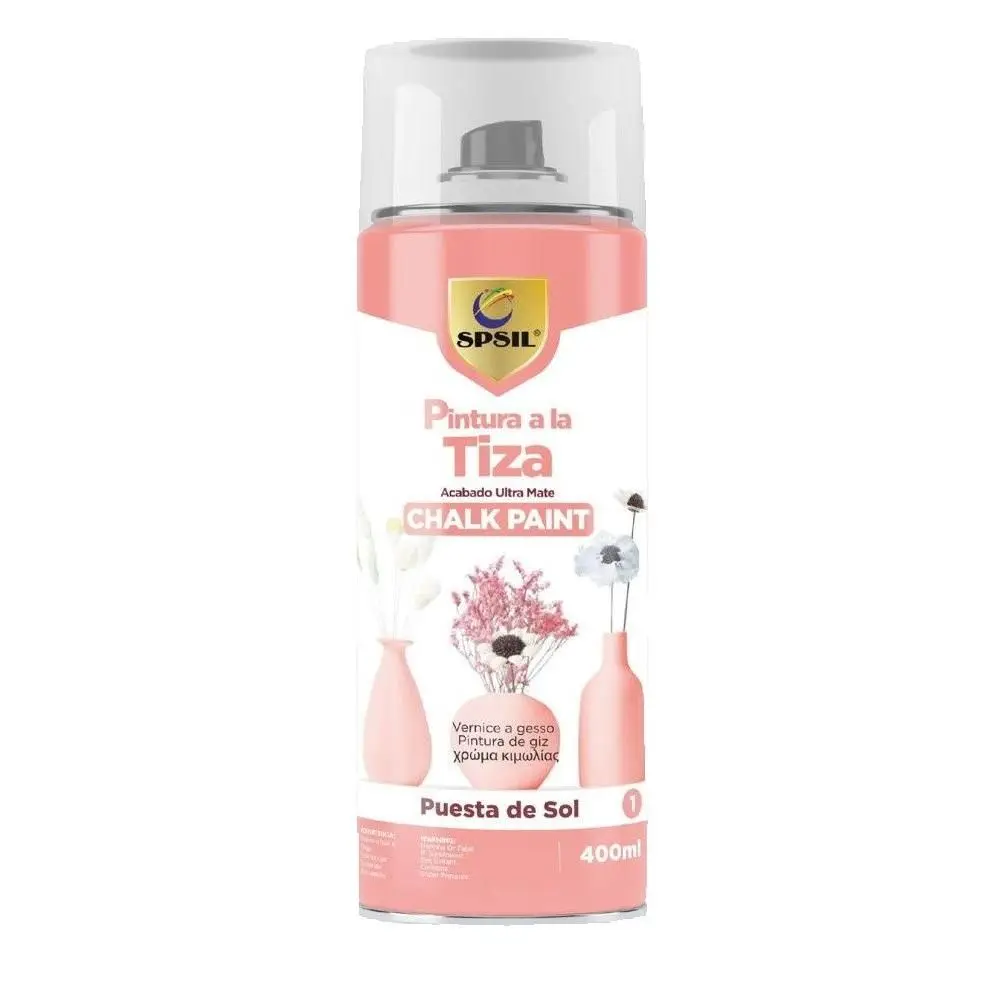 Pintura en Spray a la Tiza Ultra Mate, Chalk Paint Spray, Ideal para Metal, Madera y Cerámica, Acabado de Estilo Vintage - Variedad de Colores, 400ML