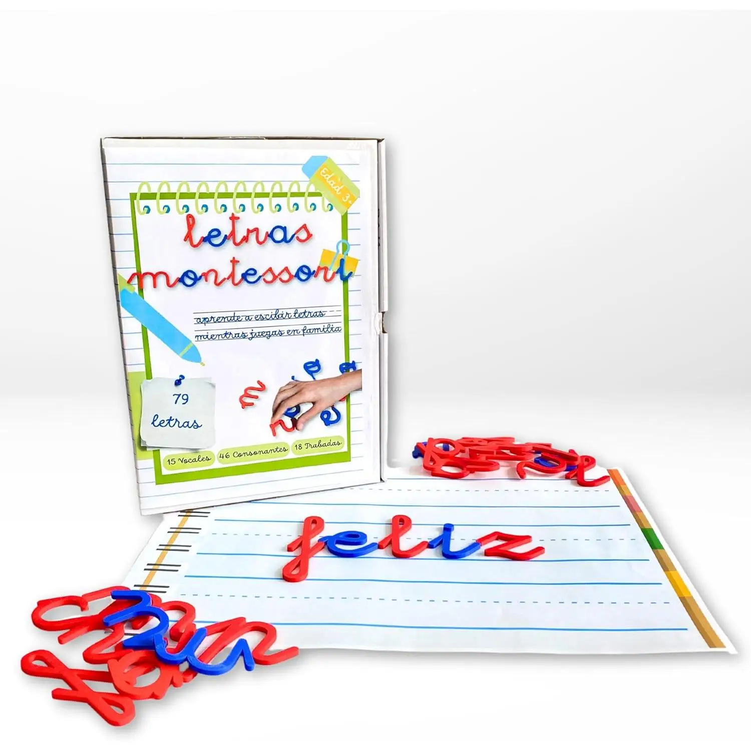 Letras Montessori, Alfabeto Escolar Minusculas. Aprende A Leer Y Escribir Divirtiendote. Abecedario Educativo para Niños De 3 4 5 Y 6 Años. (GRANDE) MFS MYFUTURSHOP
