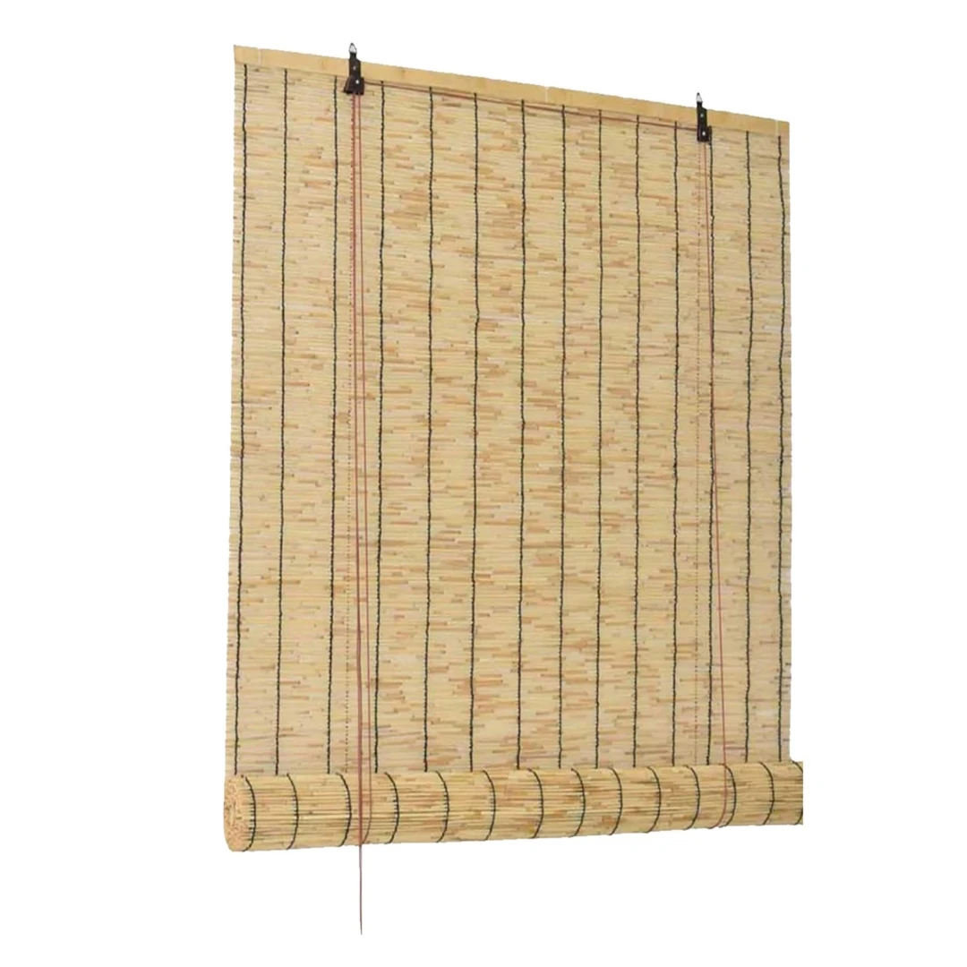 ARISE SHOP-Estor enrollable efecto bambú,Persiana enrollable de bambú,Cortinas Opacas Transpirables