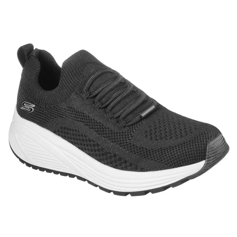 Zapatillas casual caminar Mujer Skechers Bobs Sparrow 2.0 Allegiance Crew en color Negro y Blanco-117027/BLK SKECHERS
