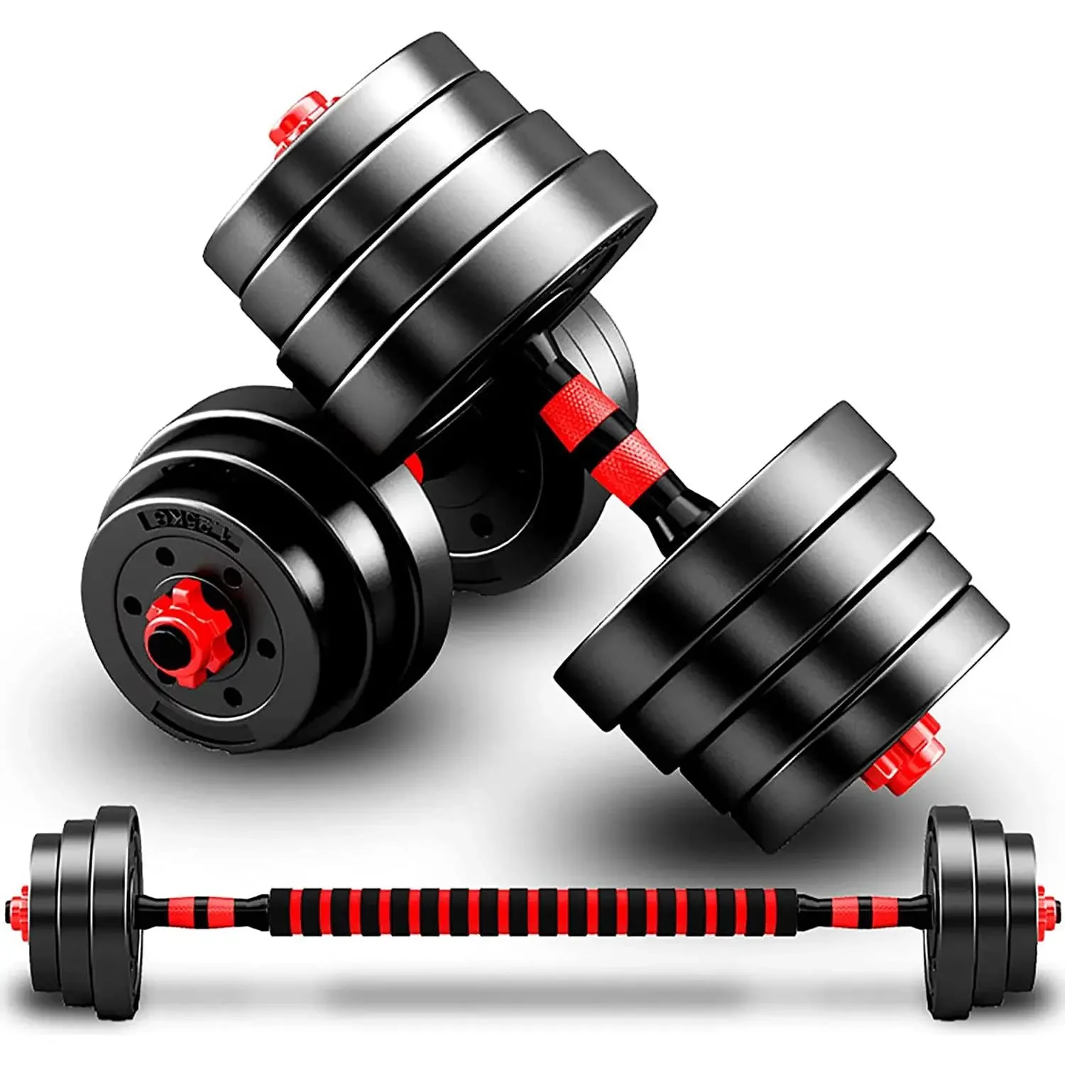 Ozio Fitness Kit Set 15 Kg de Mancuernas Ajustables Multifit - Ideal para Desarrollar Músculos y Mejorar Resistencia Fitness Musculación