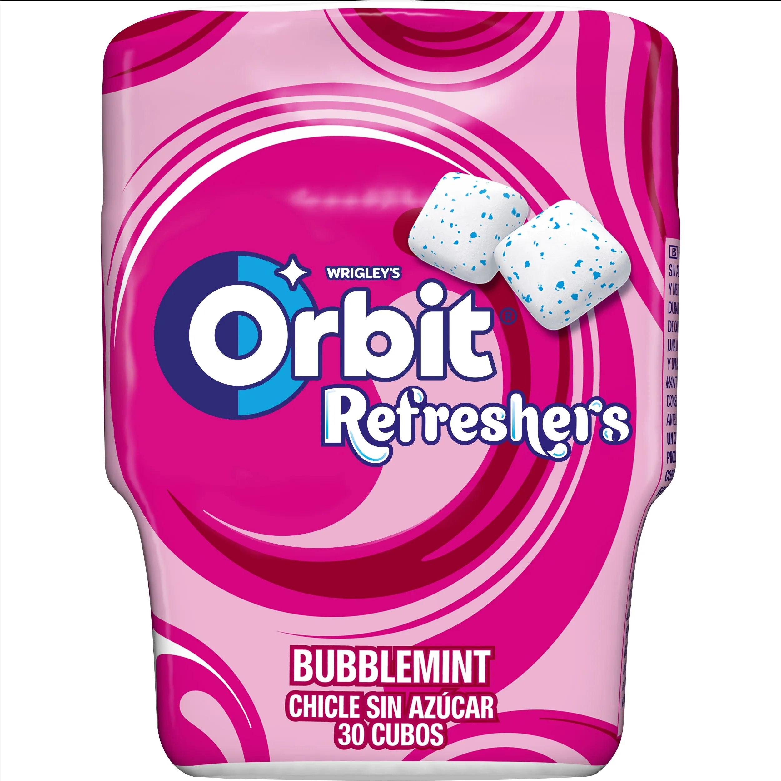 Orbit Refreshers, Bubblemint Sugar Free Chewing Gum in Dragee Format, 6 Jars X 30 Units