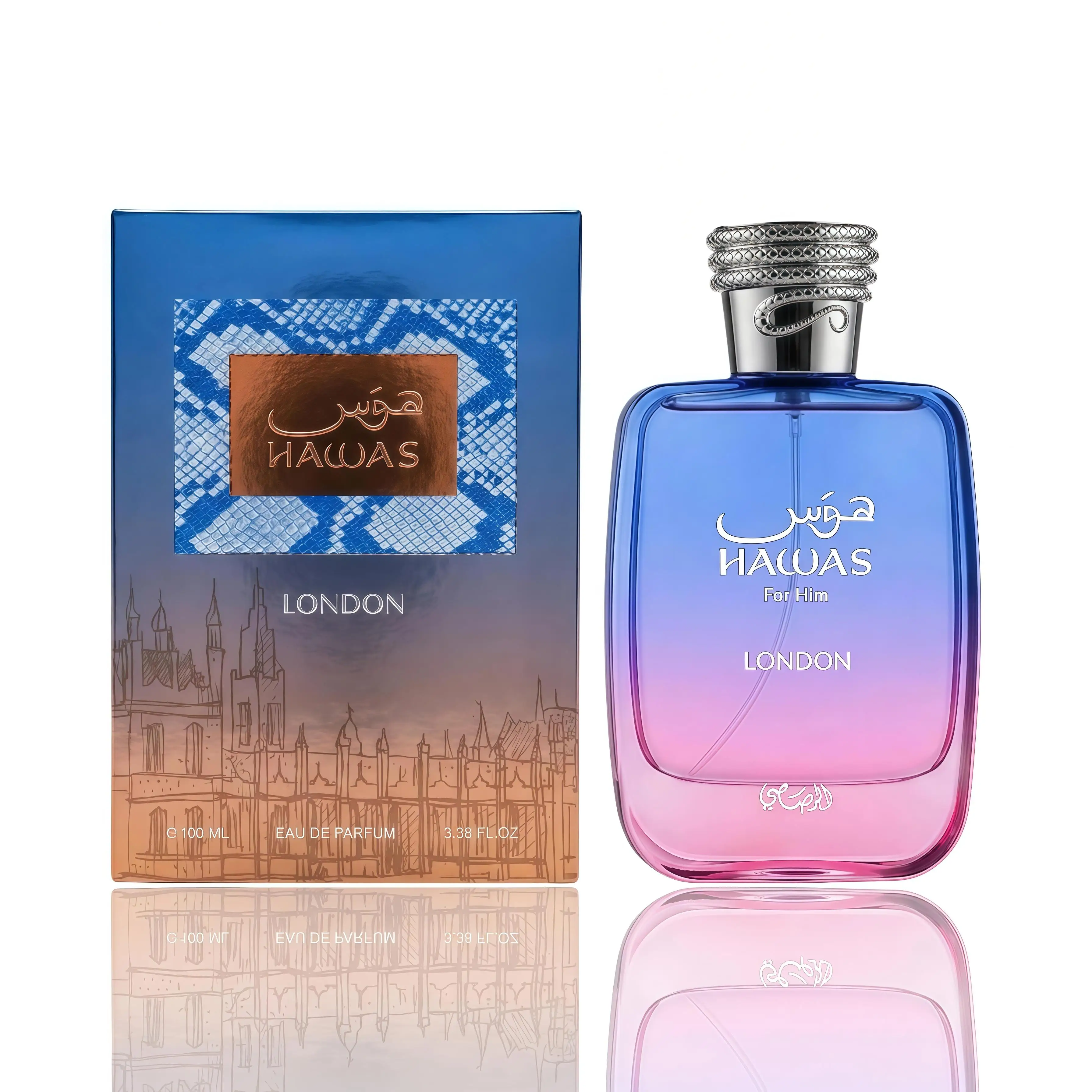 Hawas London Rasdasi 100ml Perfume Unisex Elegancia Nocturna con Notas de Pimienta Rosa y Rosa Luminosa Ideal para Citas y Eventos Formales
