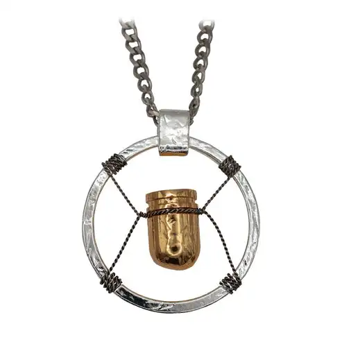 Collar Metal V's Cyberpunk 2077 Gold & Silver Plated