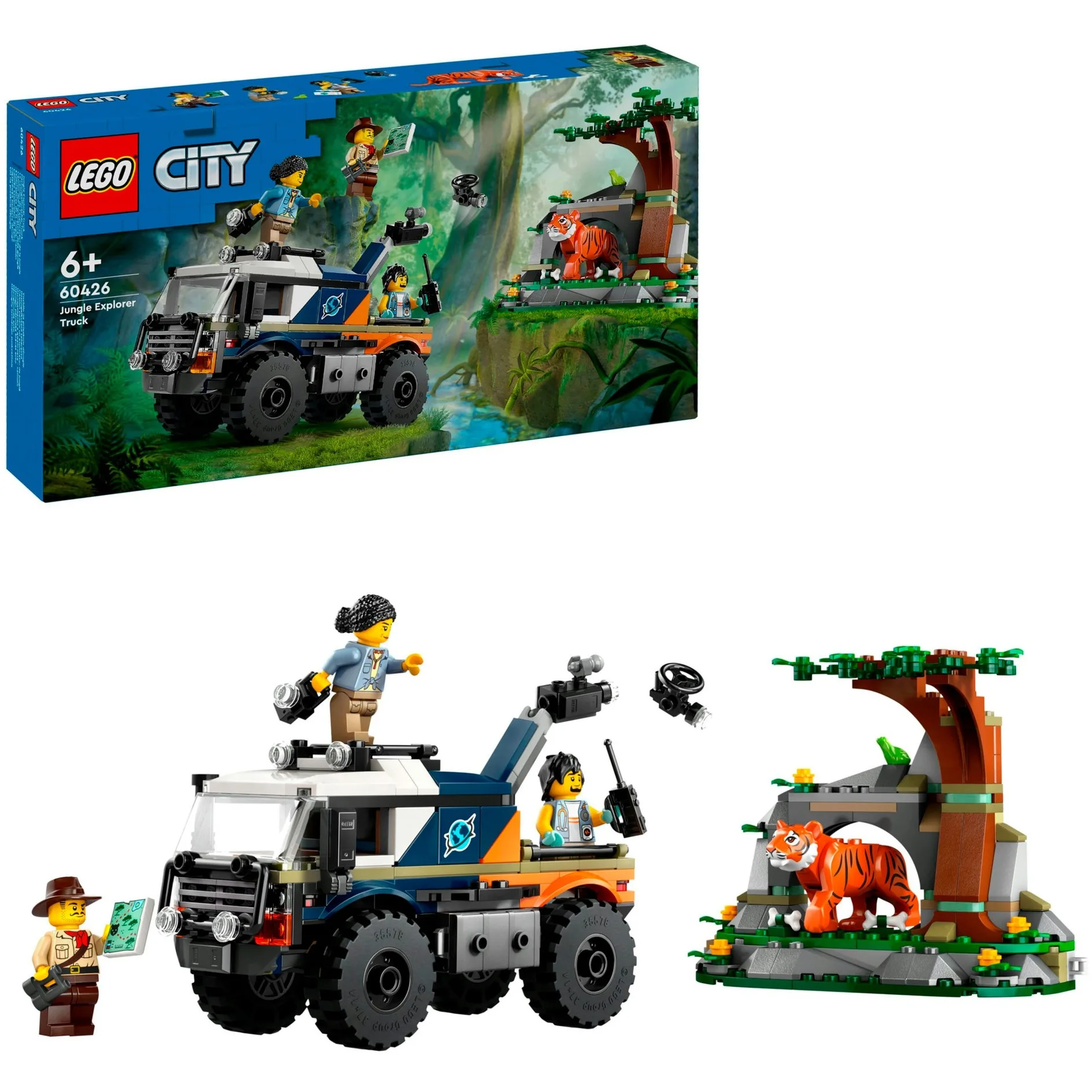 LEGO 60426 Exploradores de la Jungla: Camión Todoterreno, Juguete de Aprendizaje, Vehículo, Mini Figuras