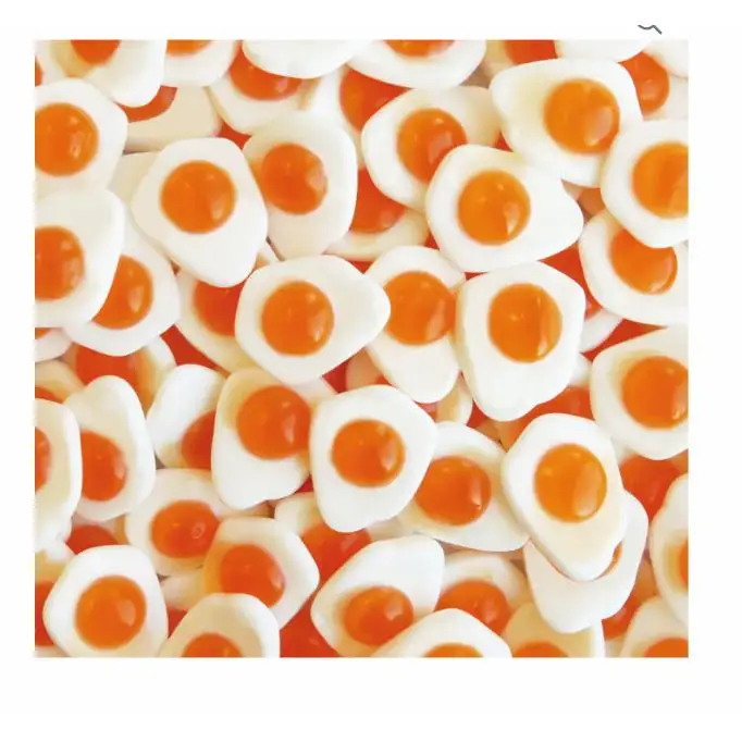 HARIBO HUEVOS 1KG Son los clásicos caramelos de goma con forma de huevo frito, que combina una irresistible textura y un intenso sabor a naranja. Sabor de Haribo TOP original calidad de confianza