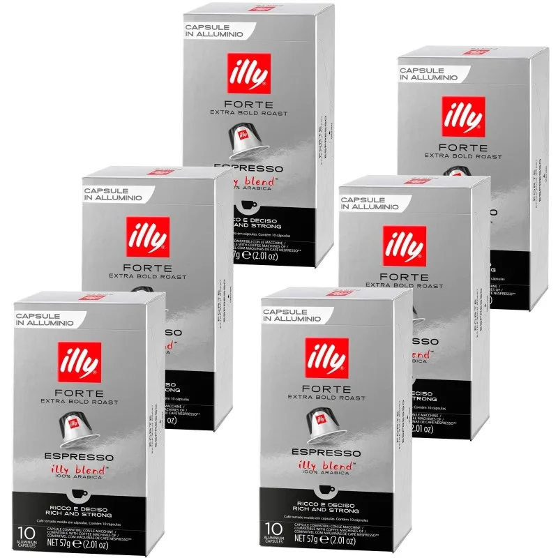 Forte espresso illy 60 nespresso compatible coffee capsules 8003753158709
