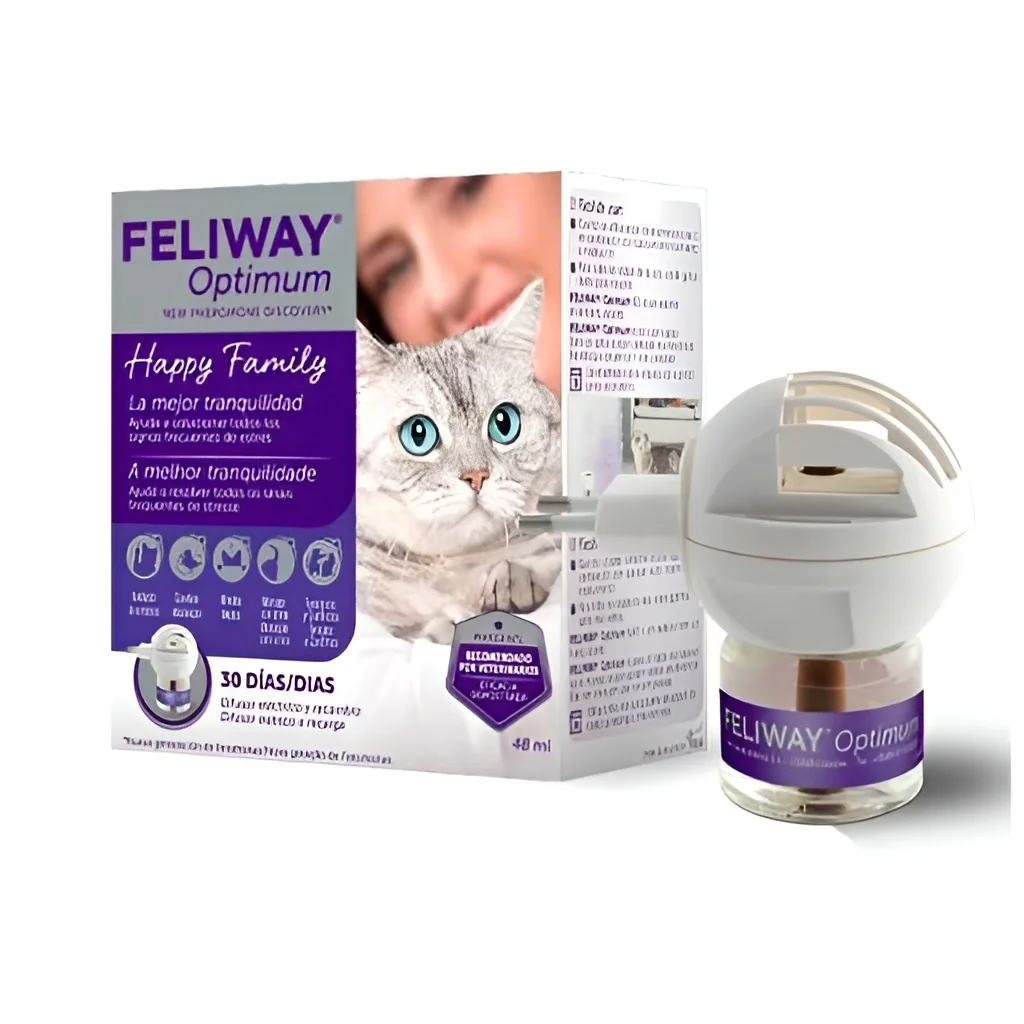 FELIWAY OPTIMUM difusor + recambio para gatos de 48ml - Difusor para casa para gatos estresados