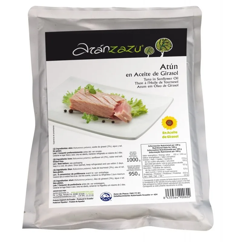Atún en bolsa 1kg 70/30
