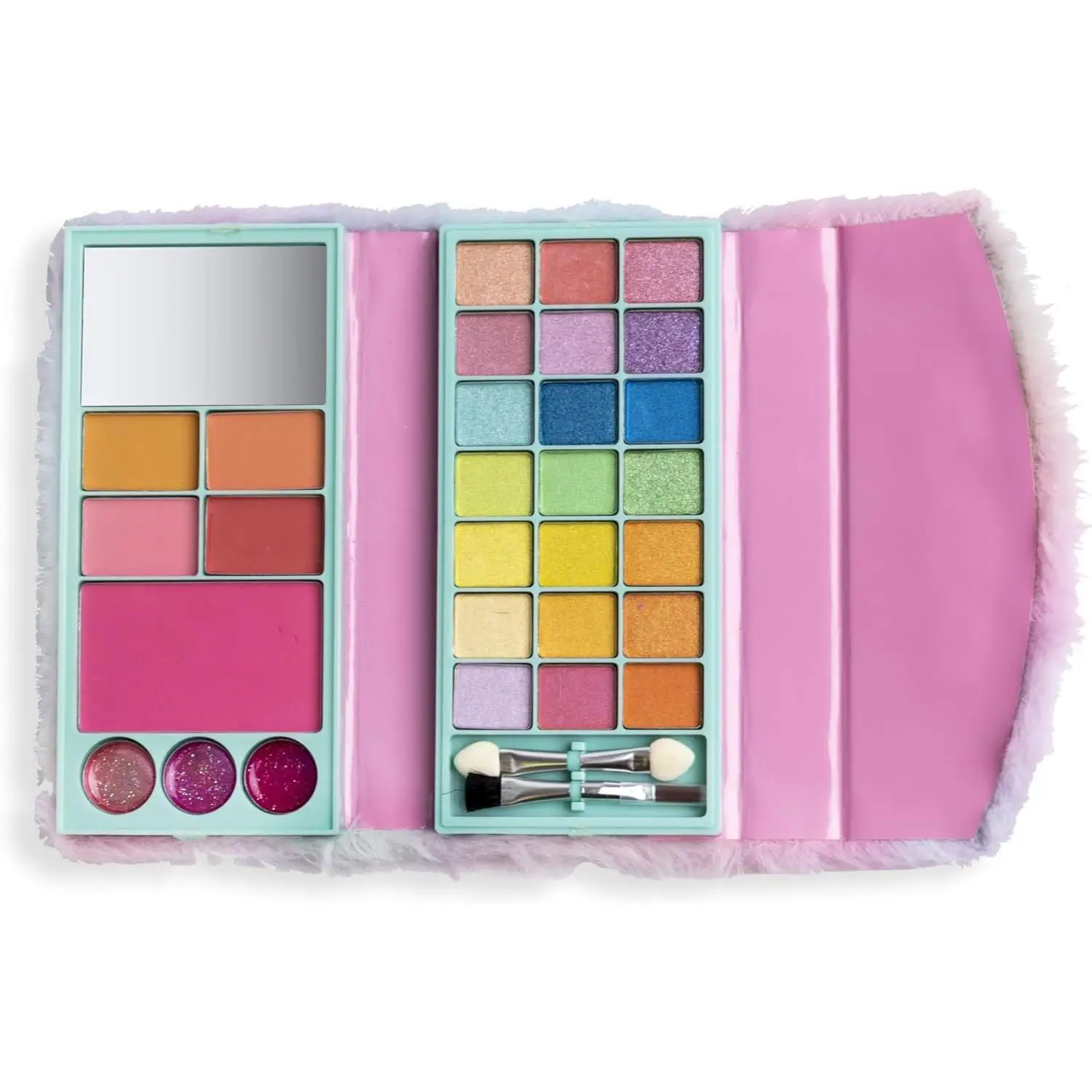 Martinelia Cartera de Maquillaje Circus - 21 Sombras de Ojos, 5 Coloretes/Bronceadores, 3 Brillos de Labios - Juego de Maquillaje Infantil Divertido y Educativo