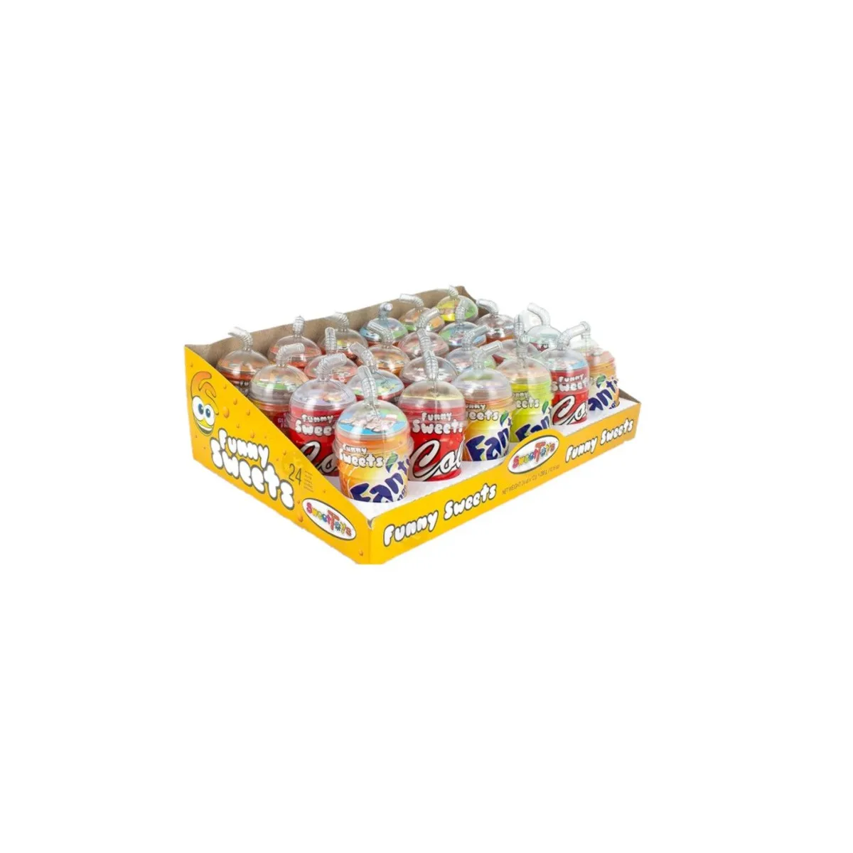 Candy tablets soft drinks FUNNY SWEET 24 cans GLUTEN free