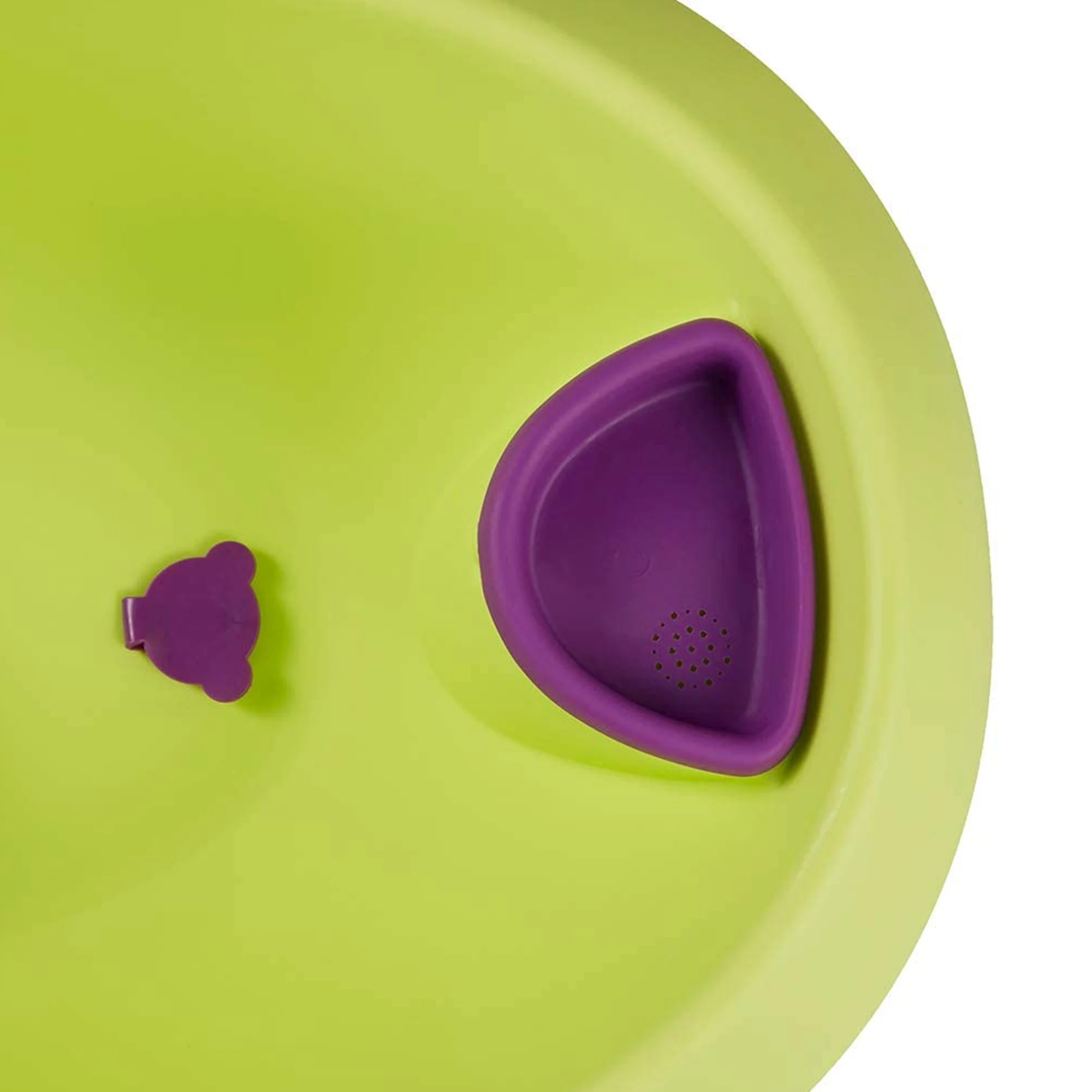 Ergonomic bathtub with soft handles Hipp, cap and anatomical seat, 0-6 months, Natalia, Green #6