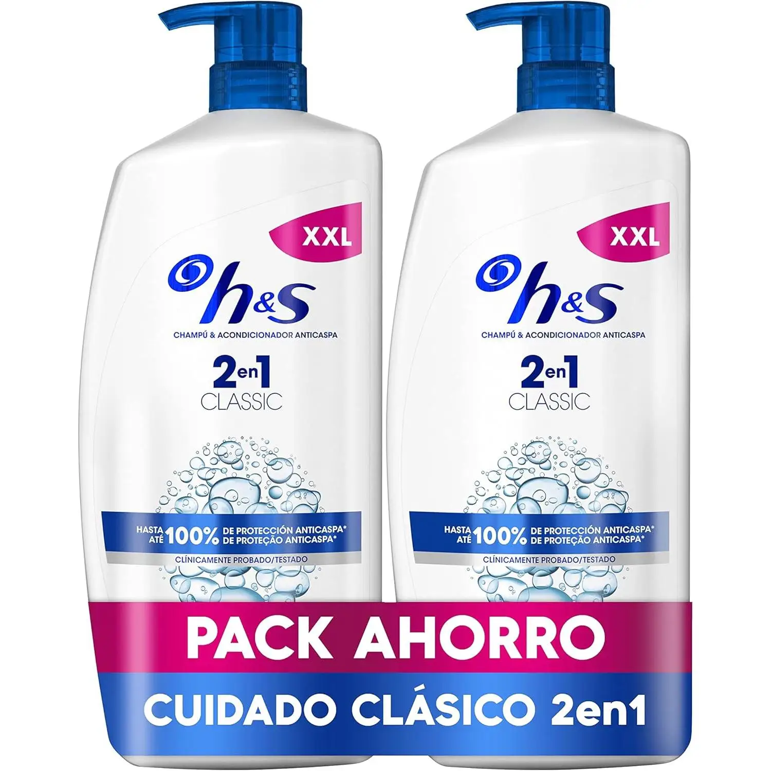 Classic Champú Anticaspa 2x1000ml -H&S Classic Champú y Acondicionador Anticaspa 2en1 2x1000ml