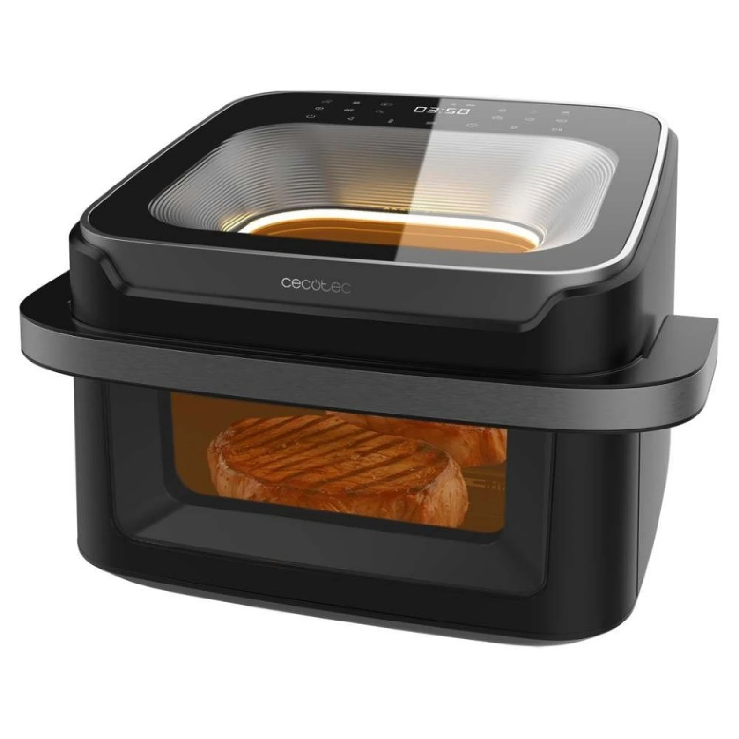 Cecotec Freidora de Aire sin Aceite - Air Fryer 10L Cecofry Advance 10000 Full Vision. 2200W, Pared Divisoria, 12 Menús