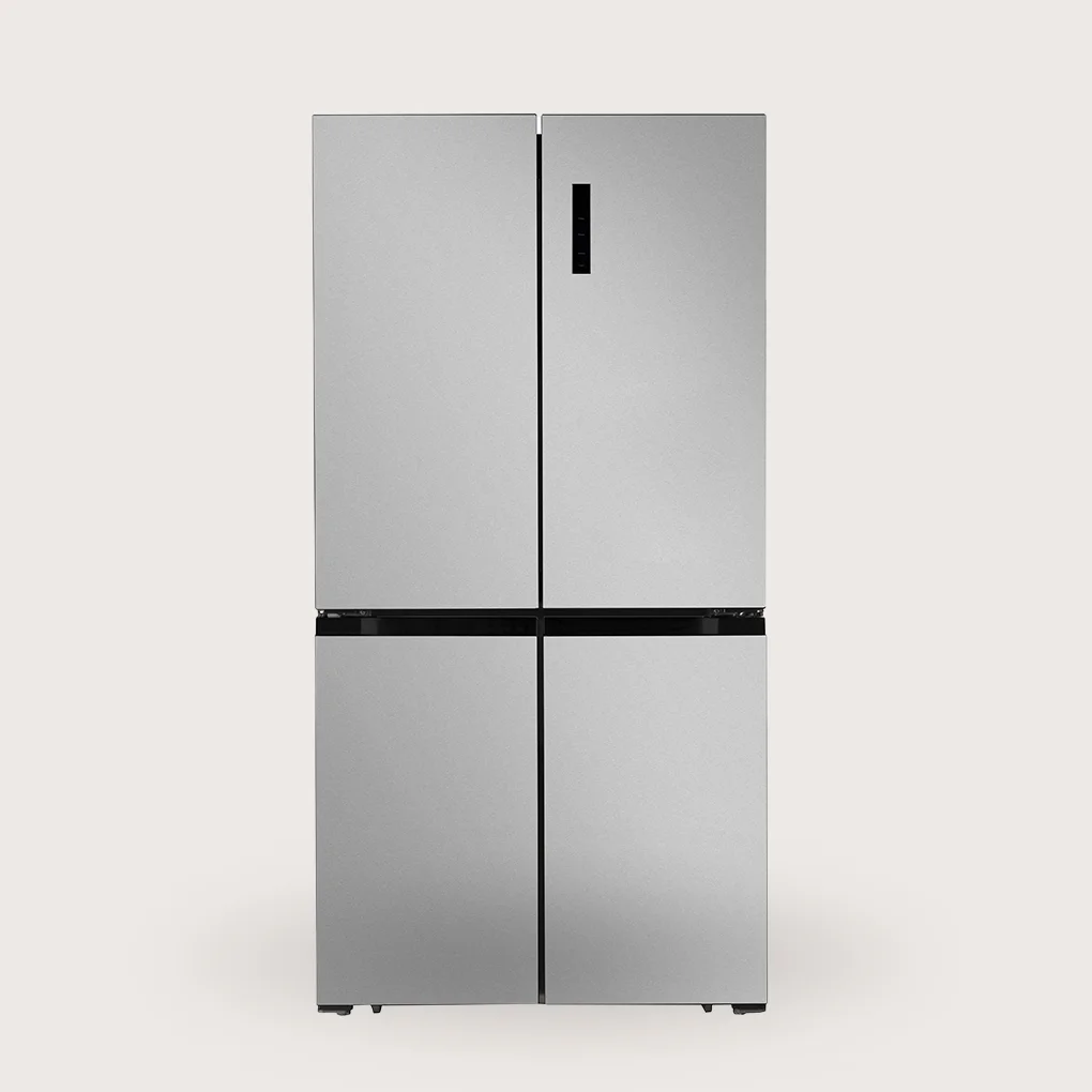 EVVO Frigorífico 4 puertas F100, Motor Inverter, Total No Frost, 321l + 169l, Freon Free, Pantalla exterior, Clase E
