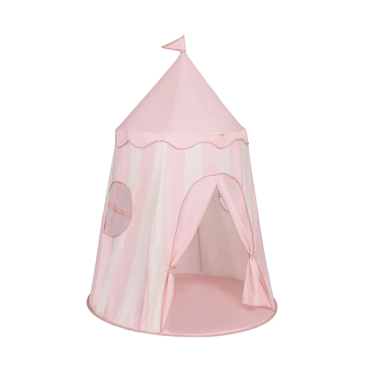 Flamingueo Tipi Infantil Tienda Campaña Infantil Suelo Acolchado Diseño a Rayas Poliéster Para Interiores Bolsa Transporte Incluida Rosa y Azul