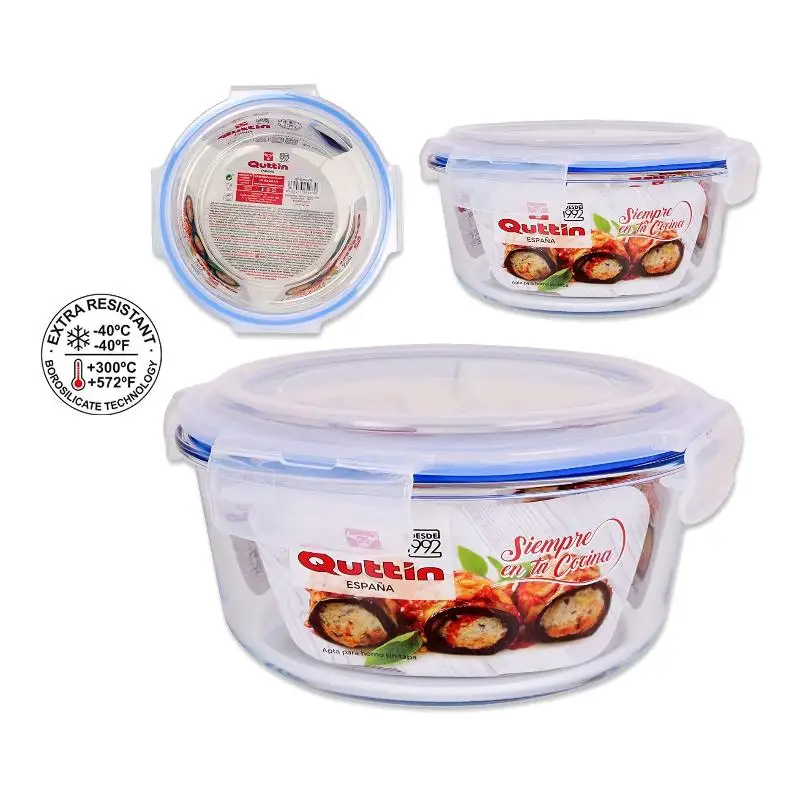 Recipiente cristal redon. s-valvula hermetico 11,5 cm 200cc