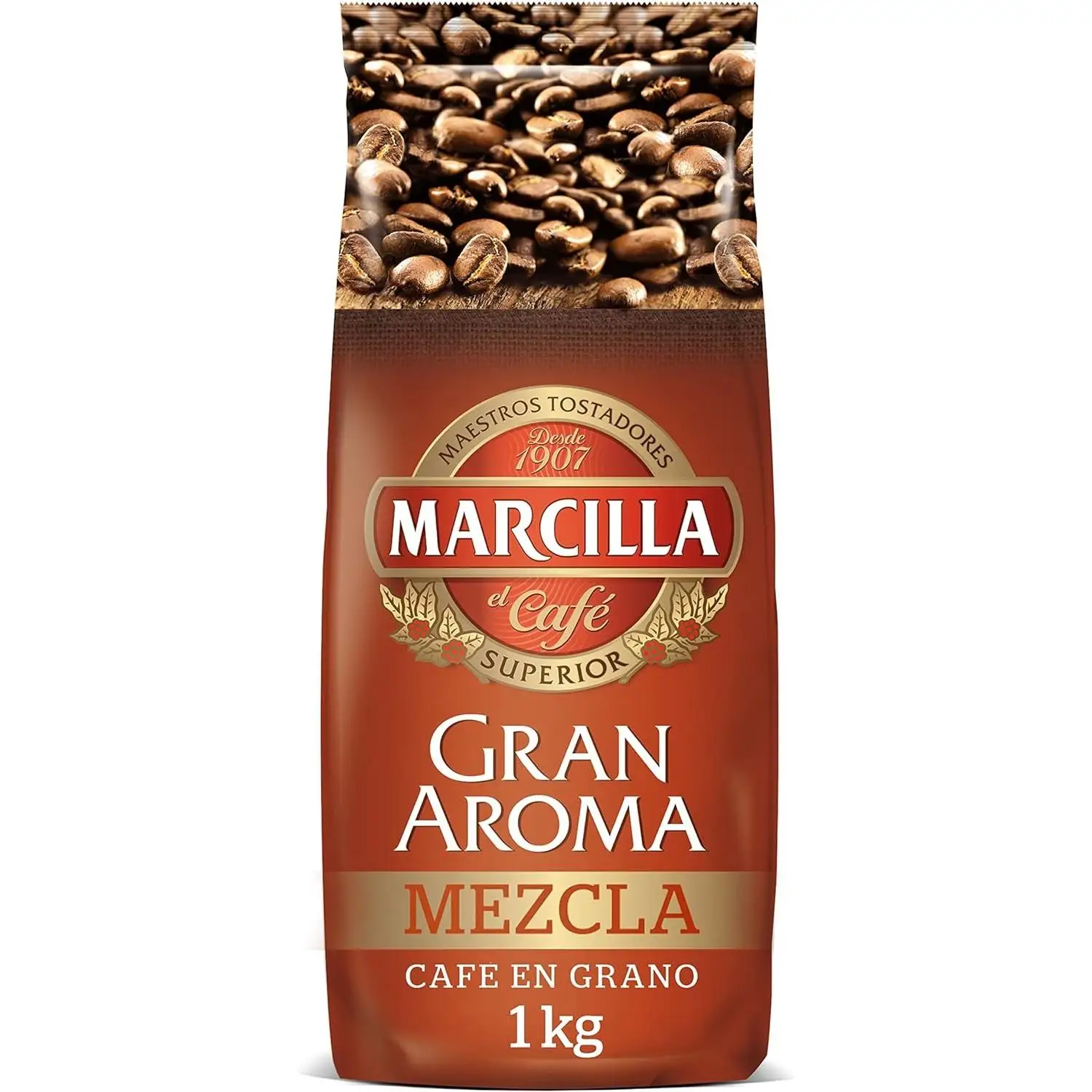 MARCILLA Gran aroma - Café en grano mezla 80/20 - 1 kg