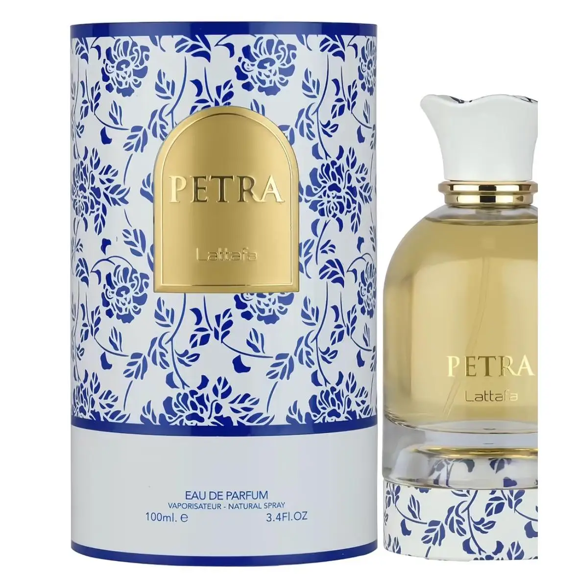 Perfume Petra by Lattafa – Eau de Parfum 100 ml | Perfume árabe floral gourmand con notas de coco, vainilla y almizcle