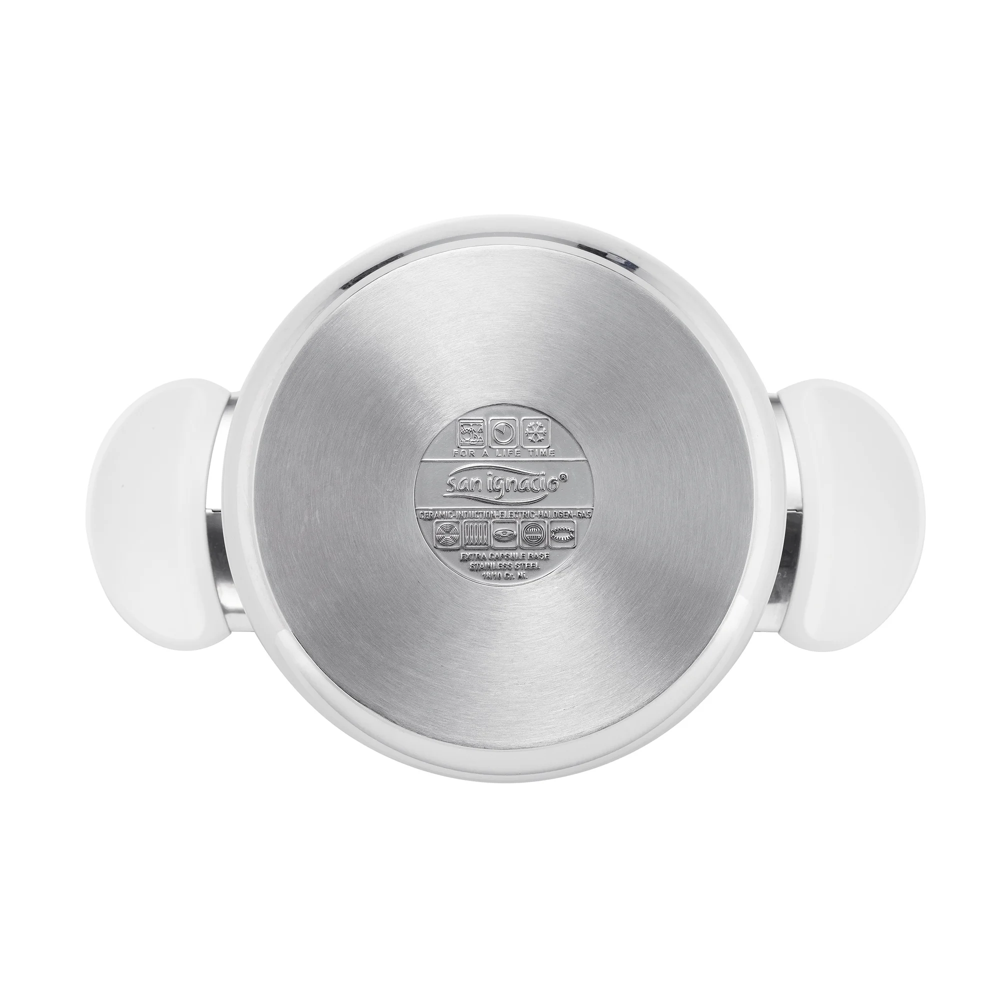 San Ignacio LIFECOOK 6.5L Stainless Steel Pressure Cooker, 22cm - Versatile cooking for frying, steaming, and pressure cooking with energy-saving features and a total security system for safe usage.