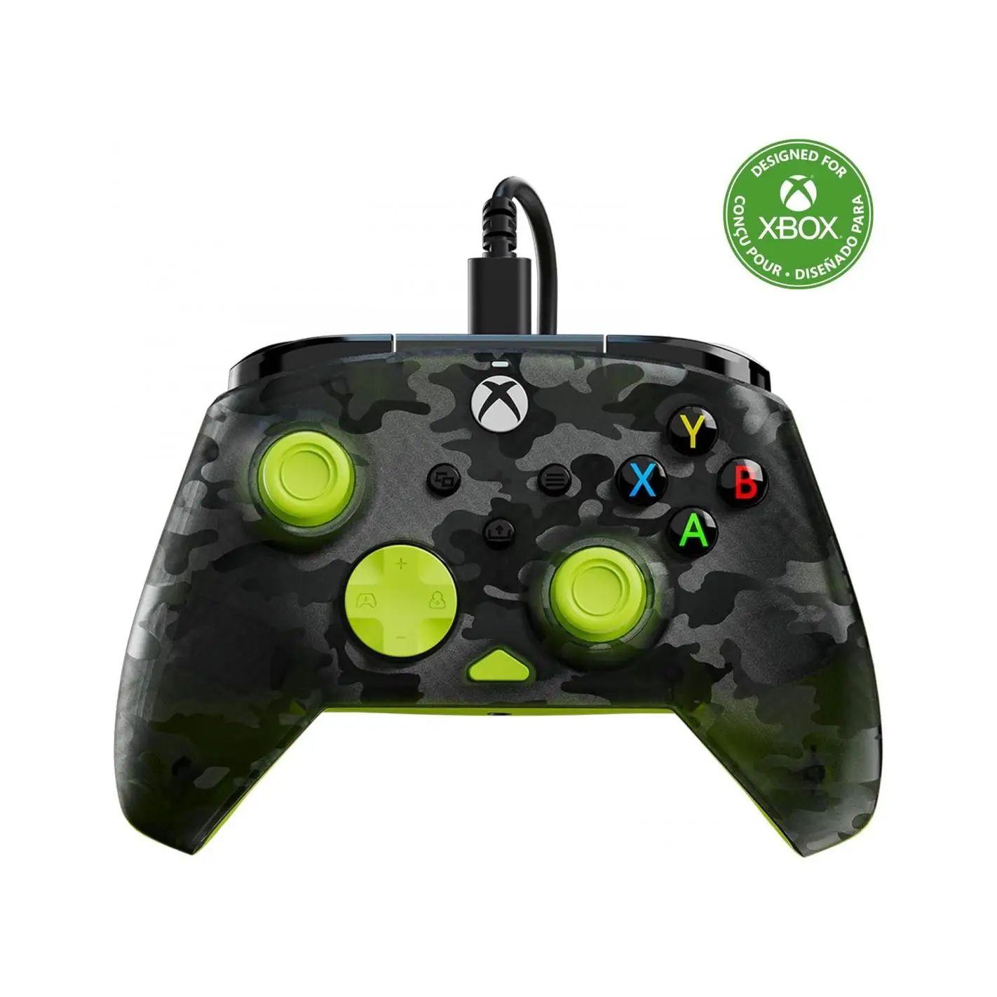 Rematch Core Wired Controller · Ghost Camo Black & Yellow - Mando XBOX