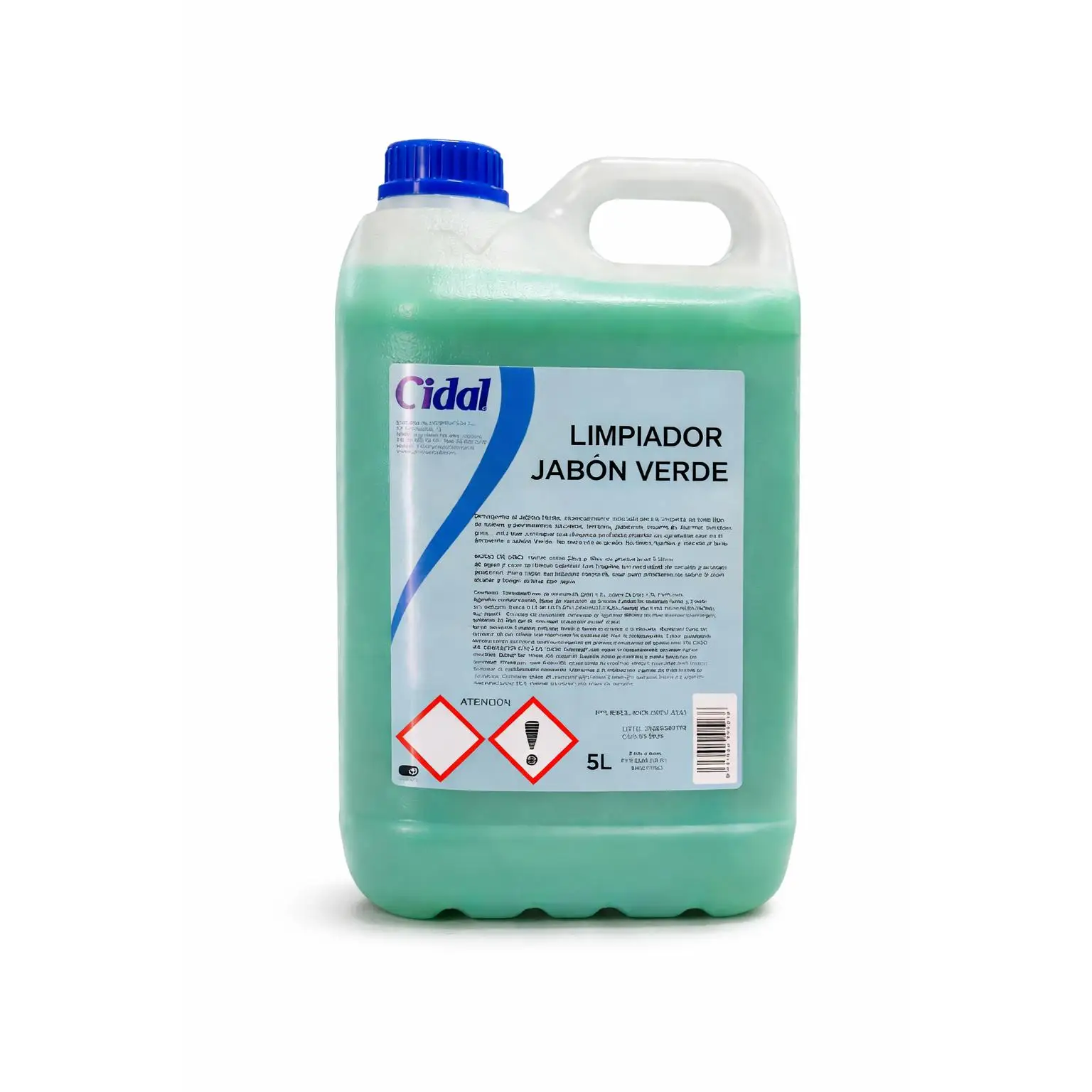 Limpiador de Suelos CIDAL Jabón Verde - 5L Efectivos y Neutro