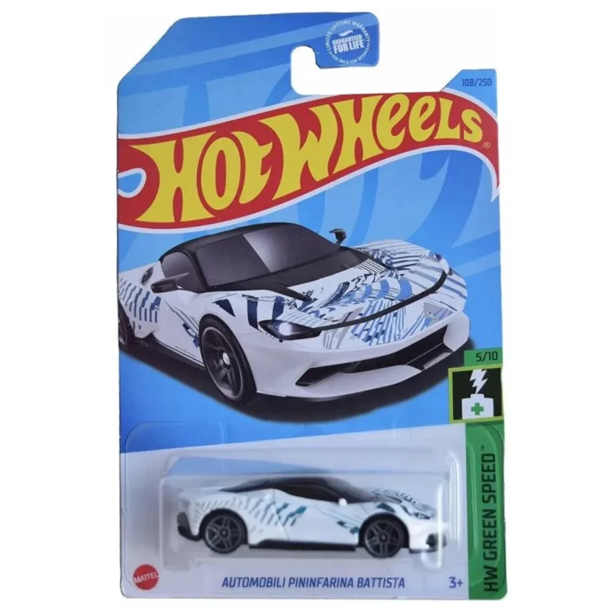 HOT WHEELS - HW GREEN SPEED - AUTOMOBILI PININFARINA BATTISTA (108/250) - WHITE, HW108_ASS20, TIENDA CON LICENCIA OFICIAL