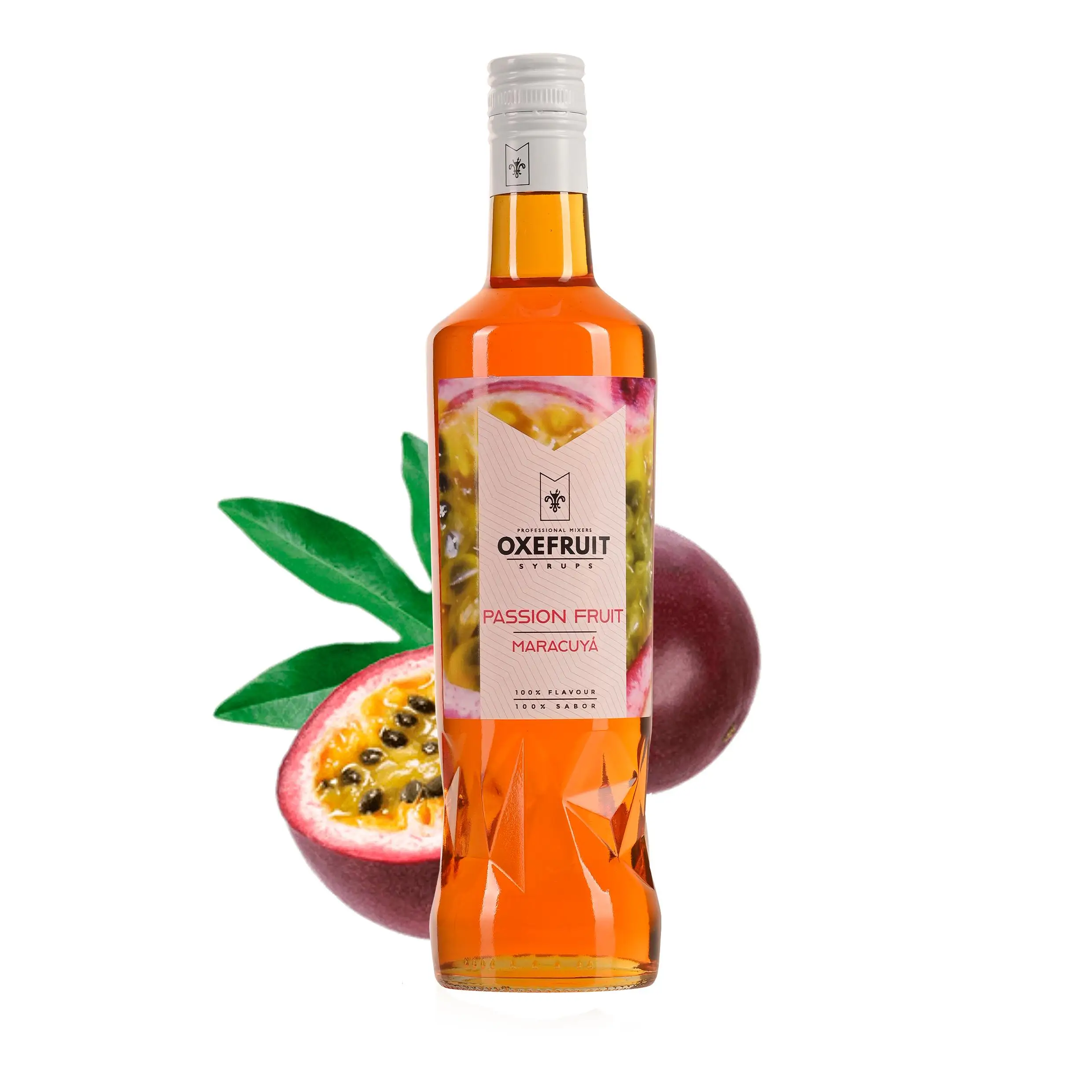 Sirope de Maracuyá Oxefruit para Cócteles Exóticos y Bebidas Tropicales, Botella de Vidrio