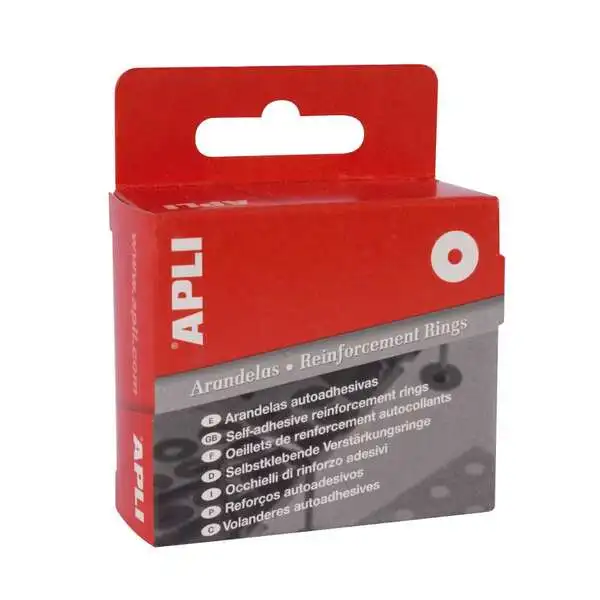 Apli pack de 500 arandelas de refuerzo 13mm - polipropileno - color blanco