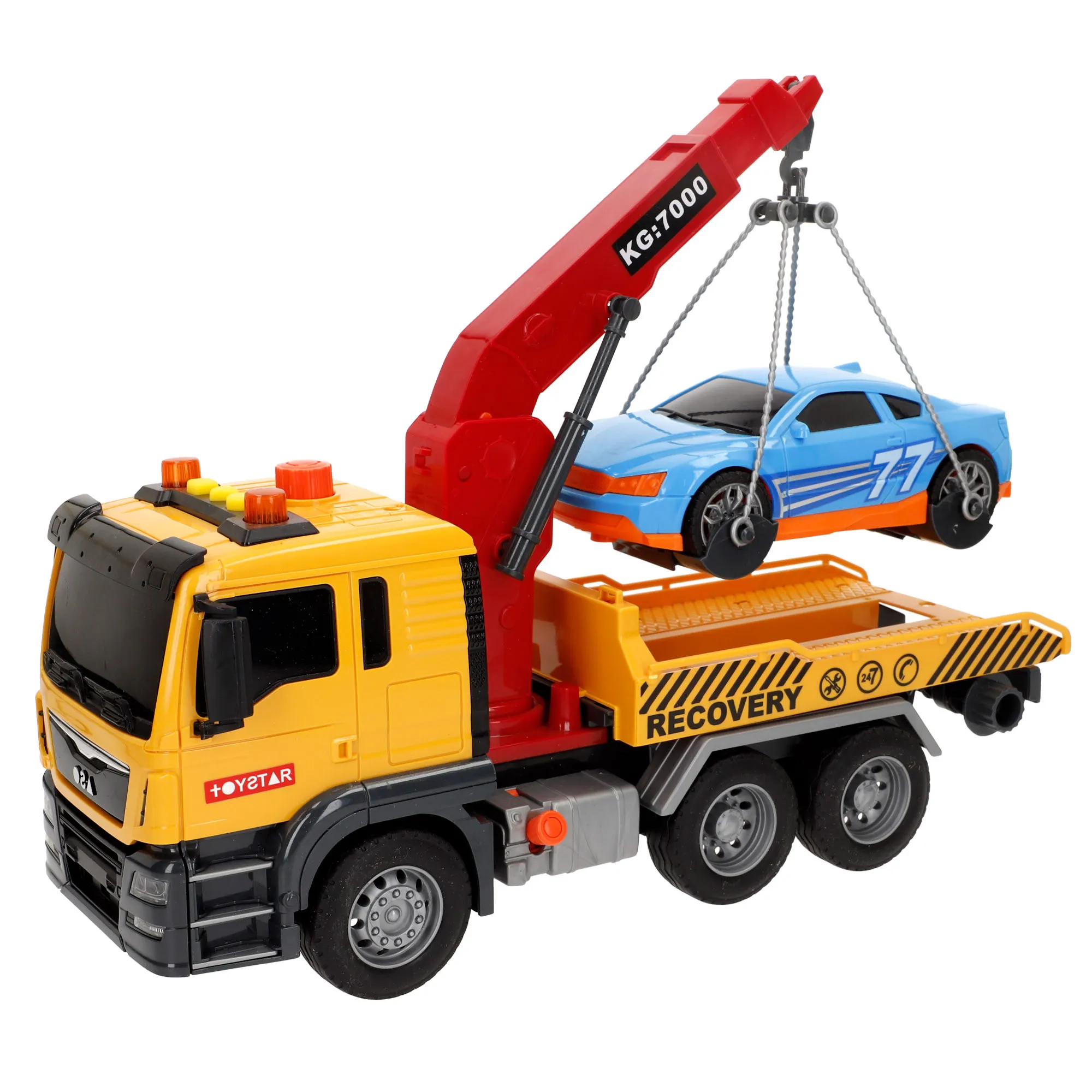 Speed & Go - Camión grúa juguete, escala 1:10, incorpora luc