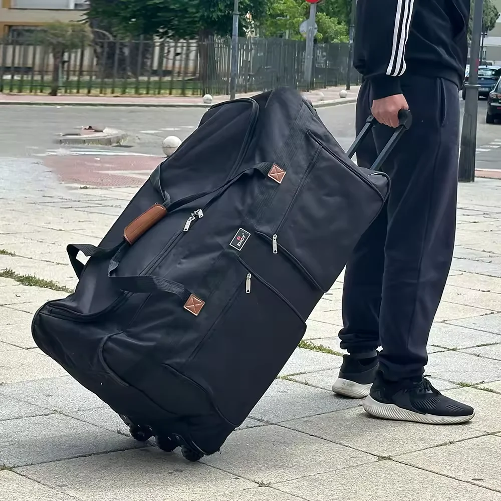 Bolsa de viaje y deporte con ruedas para hockey sobre hielo, bolsa de viaje y deporte, Bolsa de viaje plegable de gran capacidad, bolso Oxford impermeable de alta calidad para estudiar en el