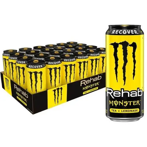 MONSTER REHAB LEMON gusto limone - lattine da 500 ml - Scatola da 24 unità
