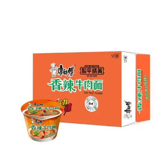 Ramen TARRINAS SABOR TERNERA PICANTE  fideos instantaneos fideos chino Instant Noodles Master Kong fideos asiatico 3U,6U,12U para elegir con Sabor TOP original garantizado LEER DESCRIPCION