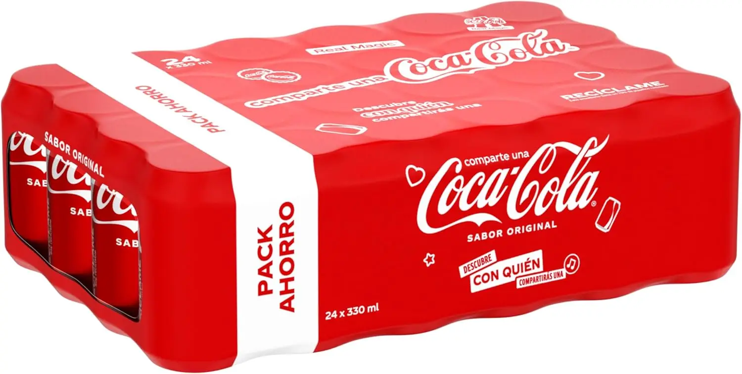 Coca cola original flavor cola soft drink pack of 24*330 ml, coca-cola zero sugar can 24*330ml