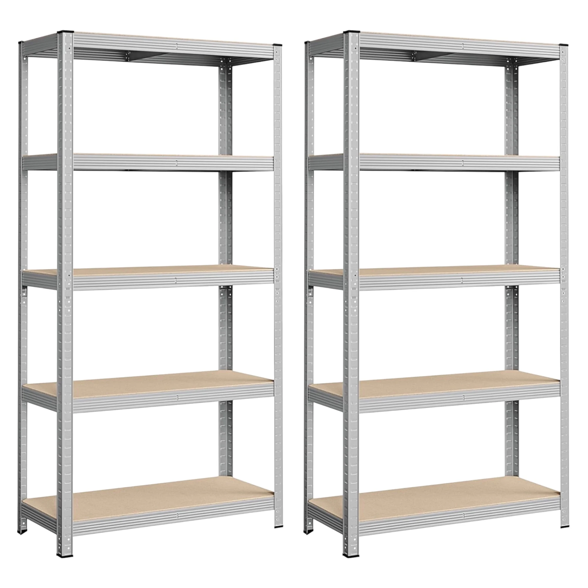 Estantería Mikomika con 5 Baldes - Capacidad de 875 kg, 183 cm de Altura, 91 cm de Ancho y 46 cm de Profundidad - Estructura de Acero Galvanizado, Perfecta para Cocina, Oficina, Garaje y Más (NAVE-001 2790 D1)