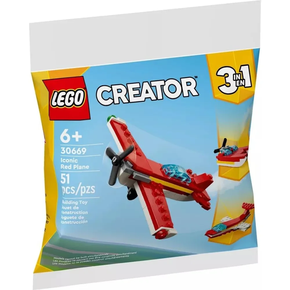 LEGO CREATOR: 3 EN 1 - AVIÓN ROJO CLÁSICO, 30669, TIENDA CON LICENCIA OFICIAL, PRODUCTO CON LICENCIA OFICIAL, ENVIO 24-48 HORAS PENÍNSULA, PIEZAS, BLOQUES, BRICKS, JUGUETES, 100% ORIGINAL