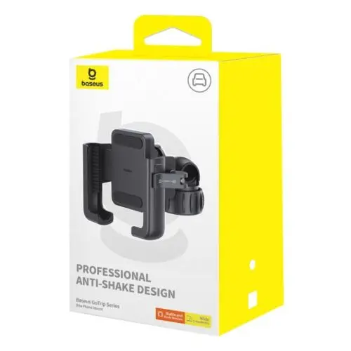 Baseus soporte para teléfono serie gotrip para bicicleta, scooter, ciclomotor (5,7 - 7,2 pulgadas), negro (c40572301111-01)